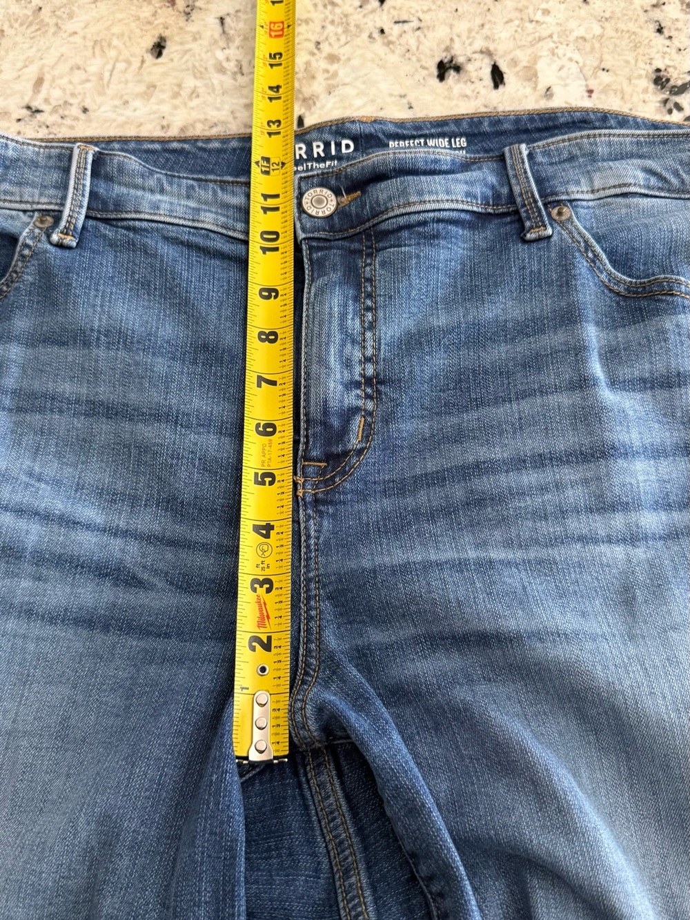 Torrid Perfect Wide-Leg Mid-Rise Jean Piece Of Cake 20R 40825614 - Picture 10 of 16